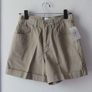 NWT Calvin Klein Khaki High Waisted Shorts